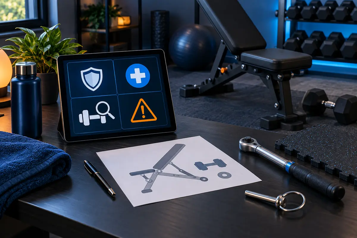 Safe home gym research with equipment manual professional guidance and risk awareness