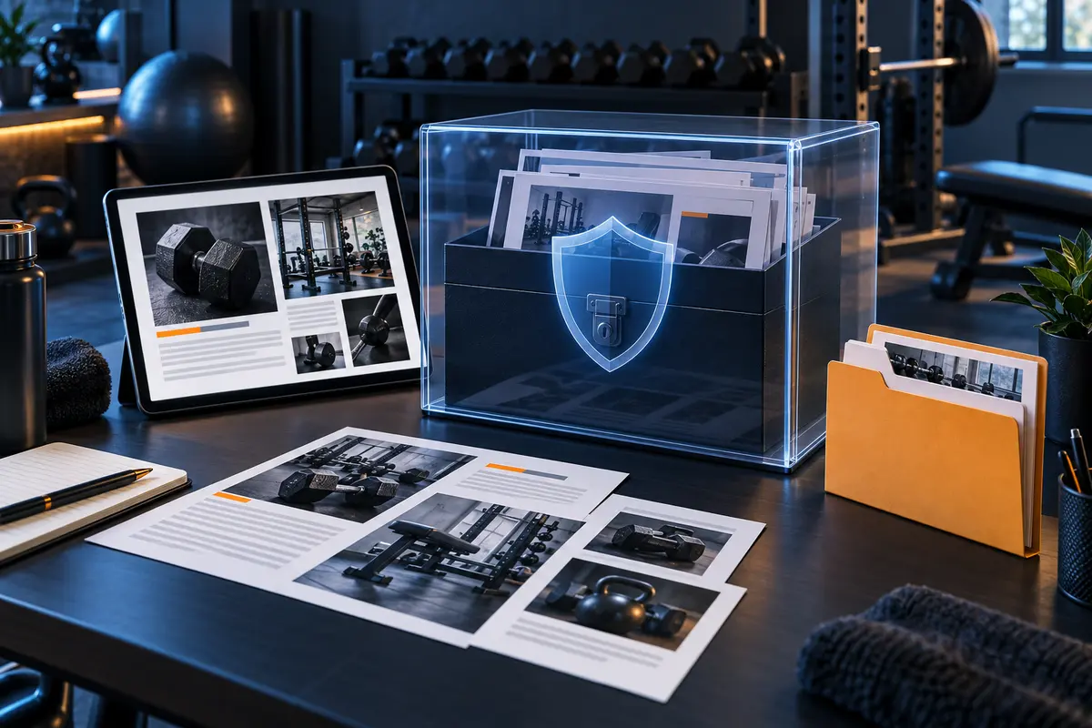 Protected original gym review content with copyright ownership and limited personal use
