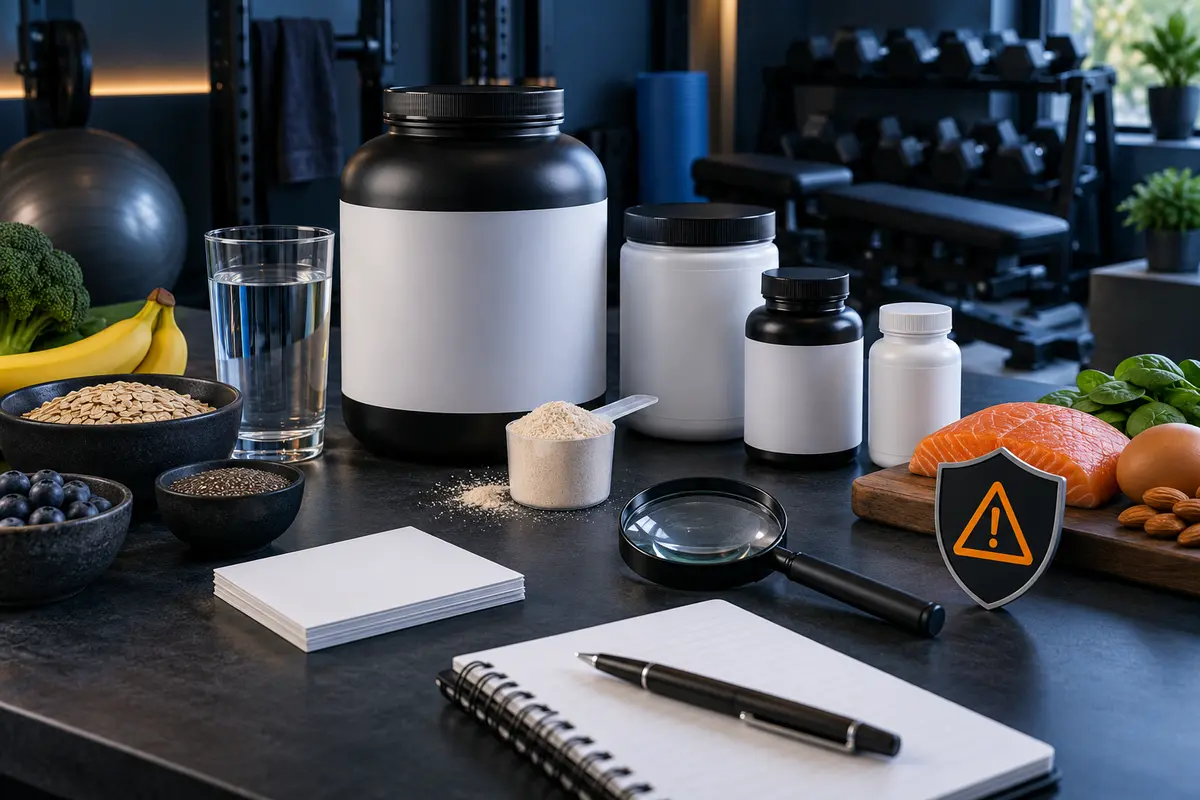 Unbranded dietary supplements nutrition label review and fitness research