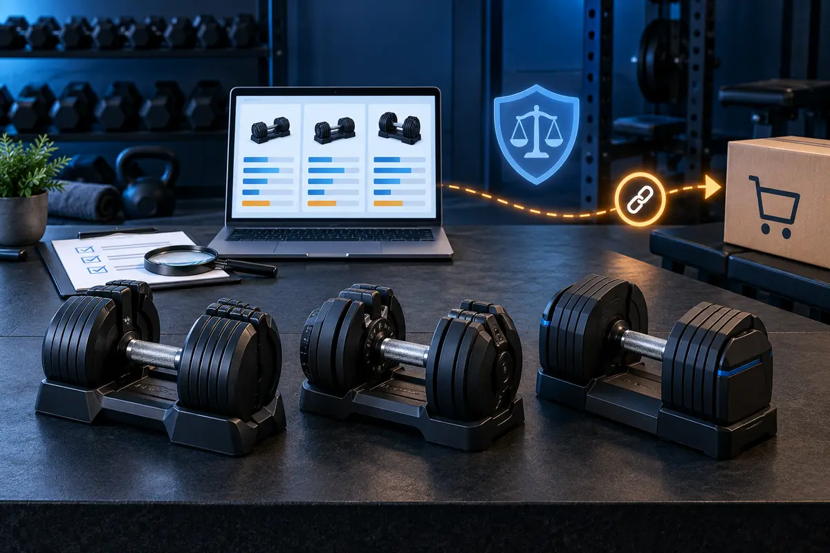 Independent gym equipment review comparison and transparent affiliate link workflow