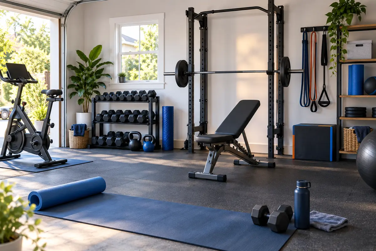 Compact home gym designed for practical everyday training